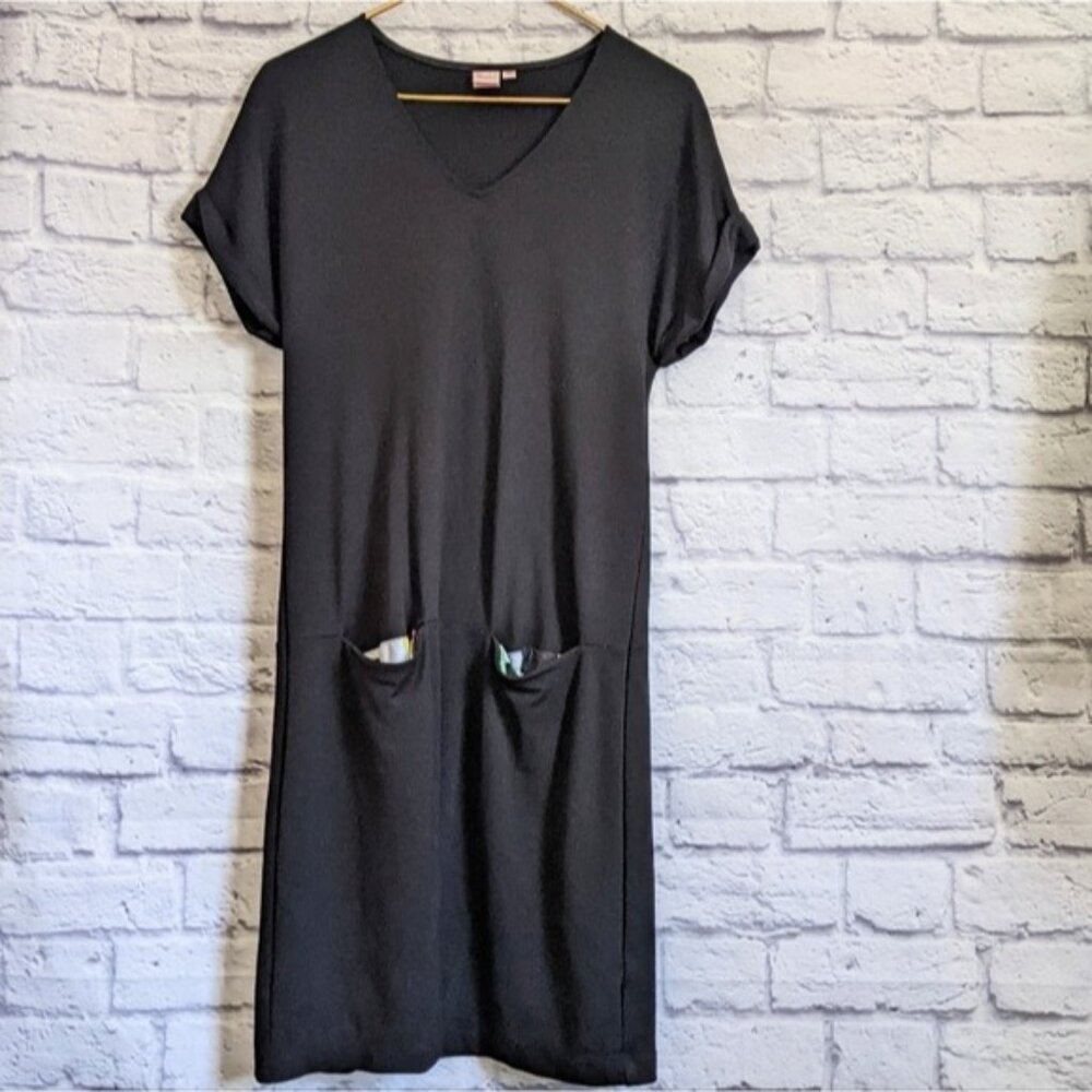 Elegant Black V-Neck Dress